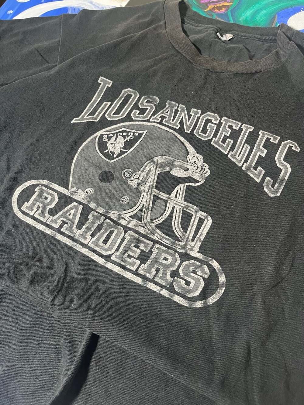 Vintage 80s Los Angeles Raiders NFL Graphic Single Stitch T-Shirt